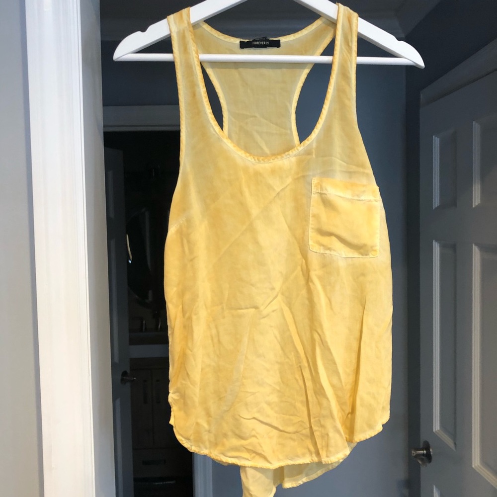 Yellow racer back tank
